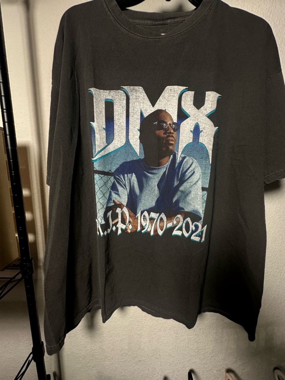 NWOT Dark Gray DMX Graphic Memorial Tee